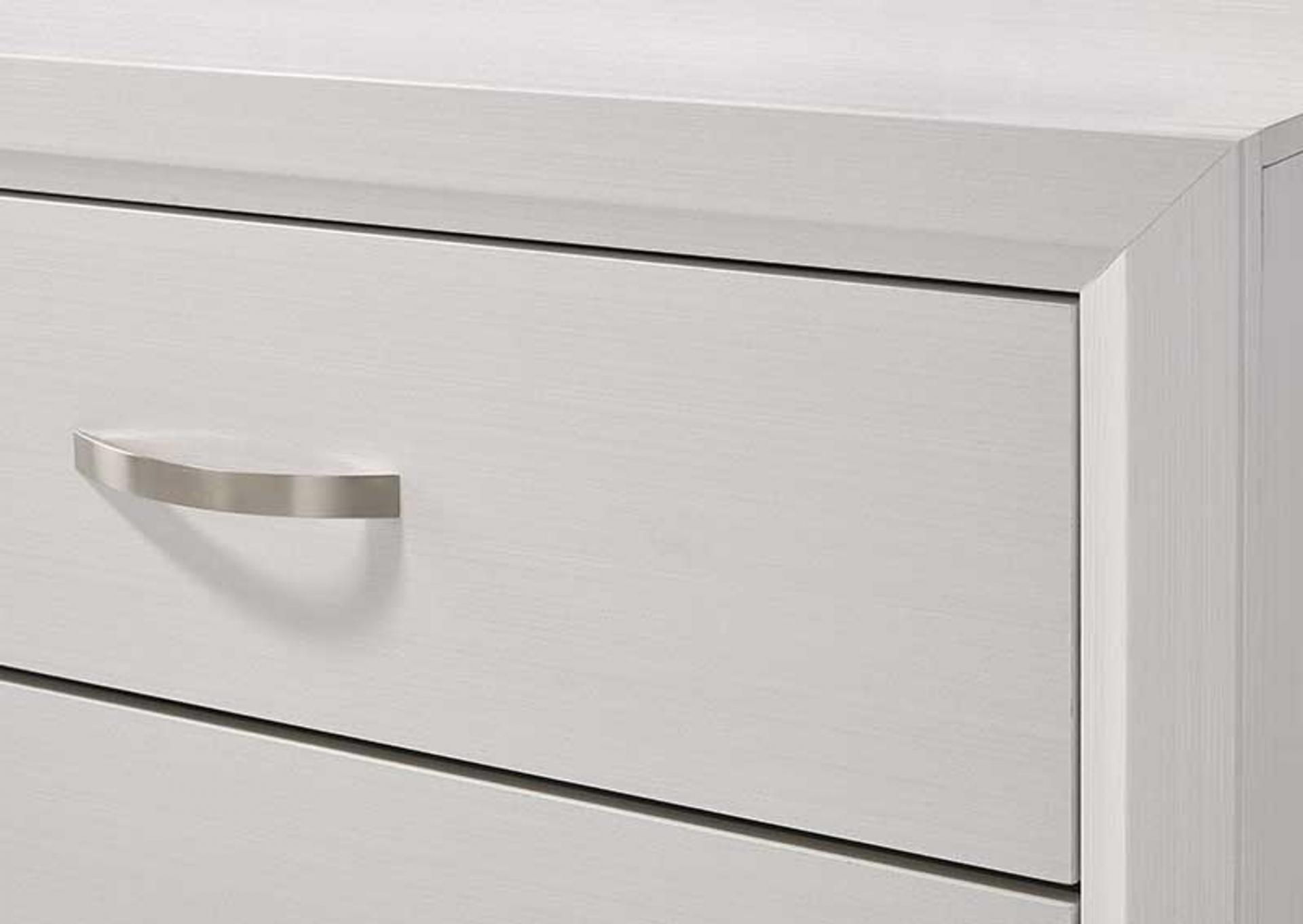 2 drawer nightstand in white